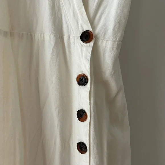 White Button Midi Dress - Picture 7 of 7